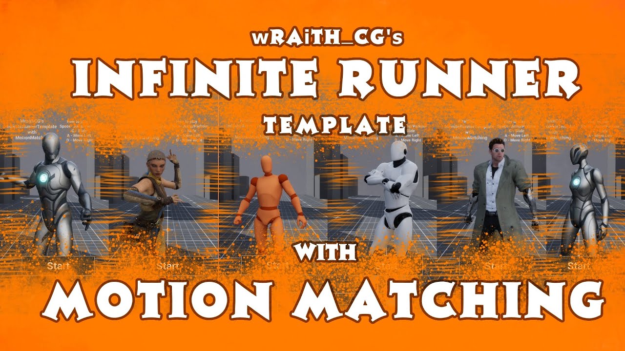 Add a  New Runner in Infinite Runner Game Template with Motion Matching | Quick 1-min Tutorial | W |