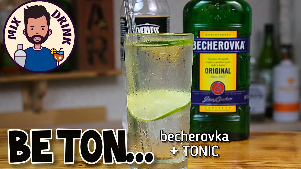 BeTon cocktail / БеТон коктейль с биттером Becherovka + Тоник