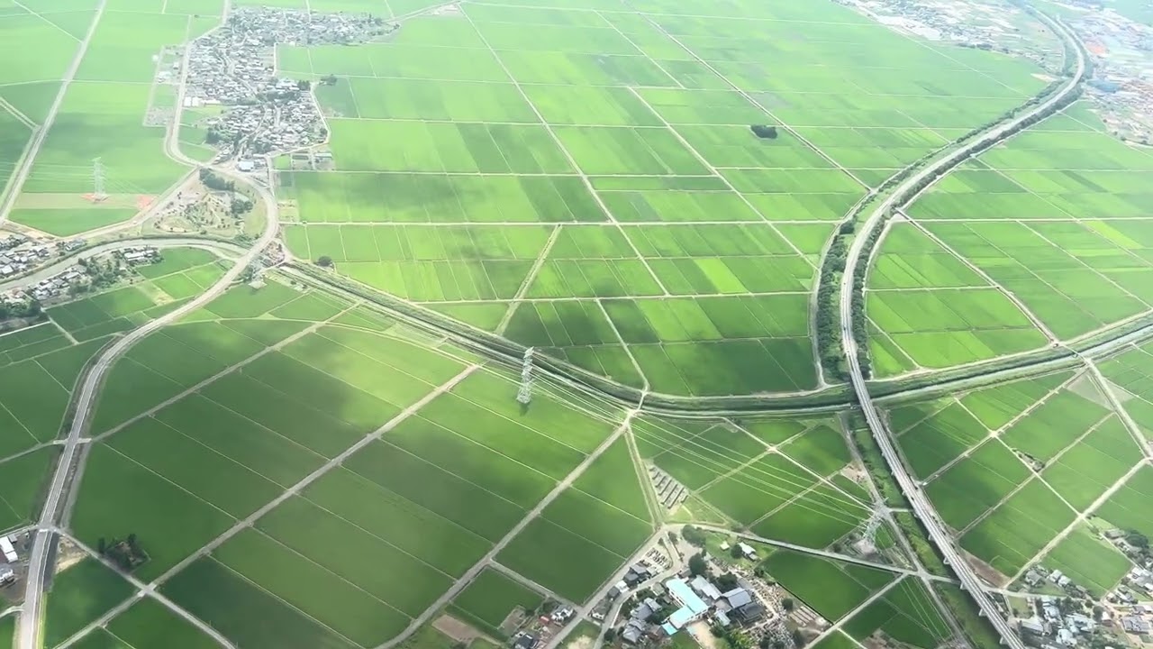 [4K 60p HDR] 越後平野を遊覧飛行　新潟空港への着陸 [Peach A321LR]