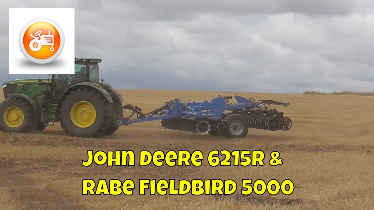 Tillage 2019 | John Deere 6215R & Rabe Fieldbird 5000 SP2 disc harrow