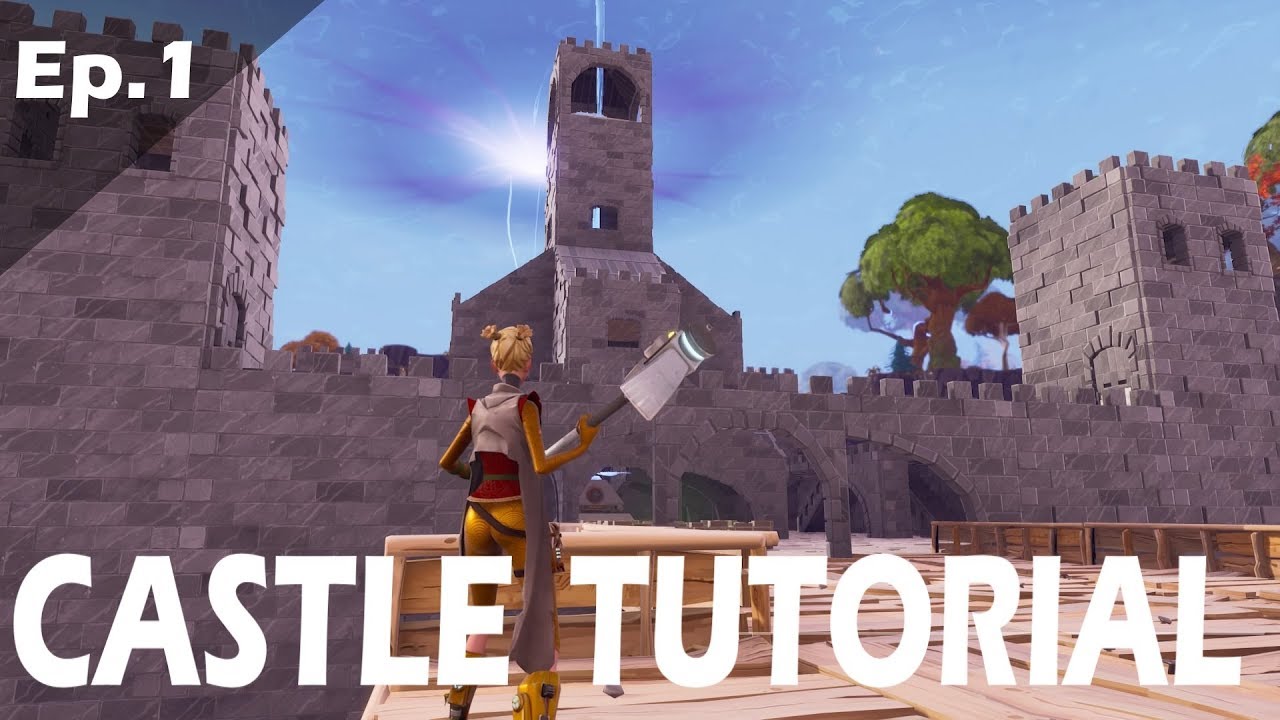 LETS BUILD A MEGA CASTLE - Ep.1 | Best Fortnite Save The World Storm Plankerton Shield Base Tutorial