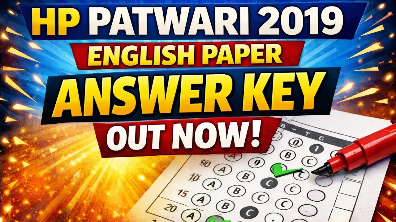 HP Patwari 2019 English Section Solved | Previous Year Paper with Answers #competitiveexams #yt
