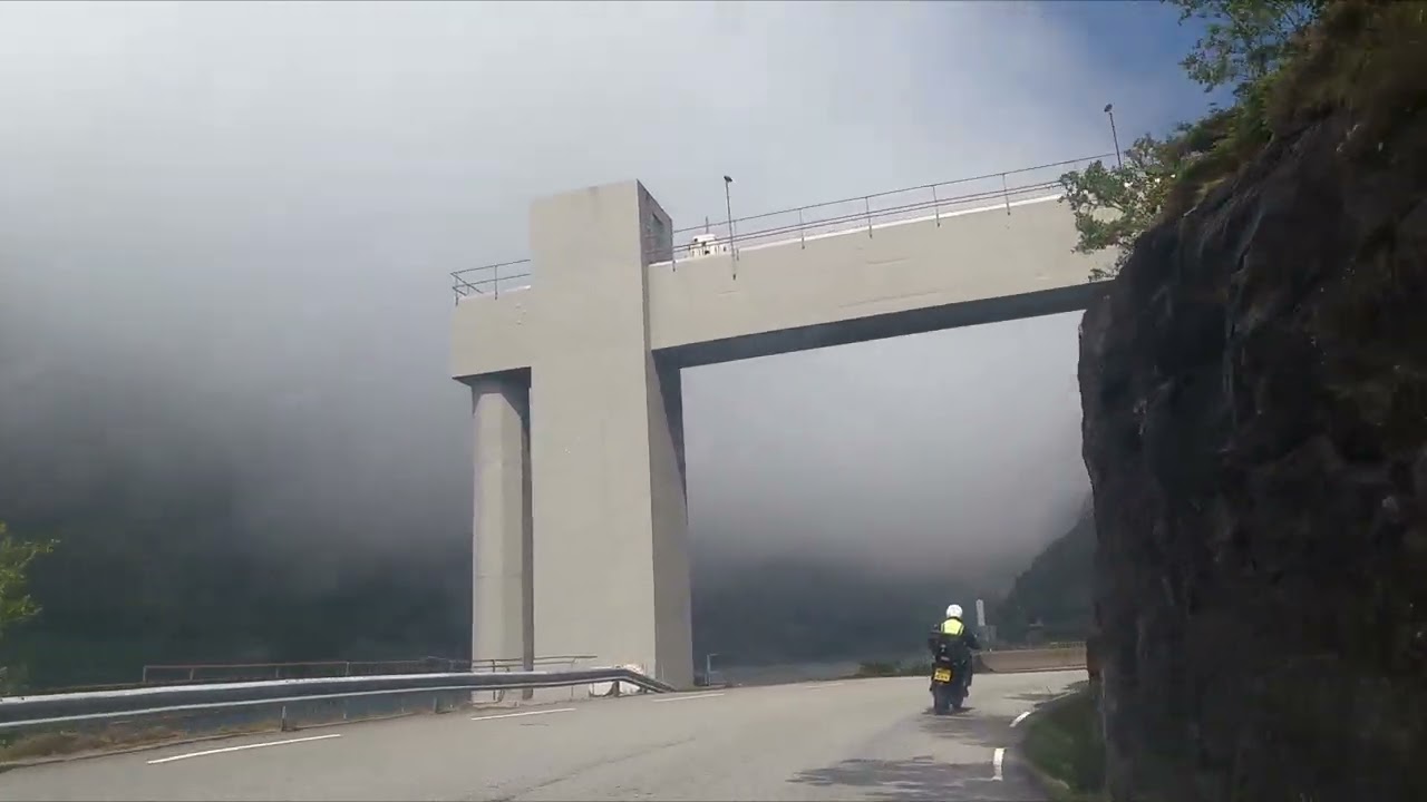 On motorbike to Jossingfjord Norway