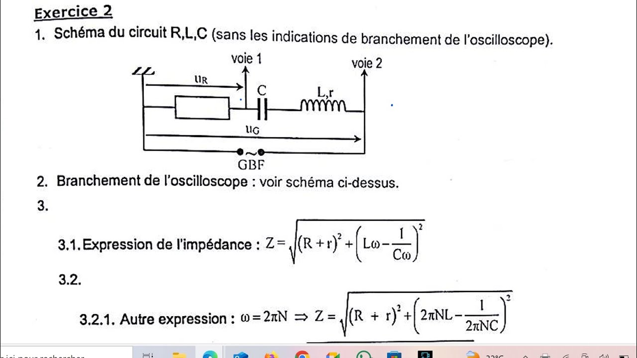 CIRCUIT RLC BAC 2025 PHYSIQUE-CHIMIE