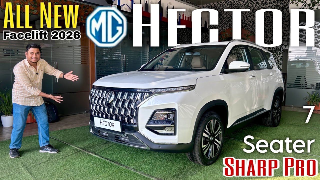 MG Hector Plus 2026 Facelift ✅ Sharp Pro | Price & Features 