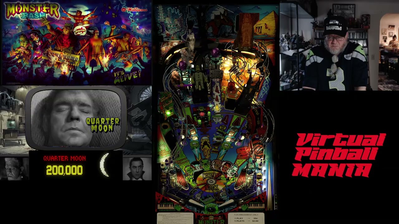 Virtual Pinball Mania 02/07/2026:  MONSTER BASH (Williams, 1998)