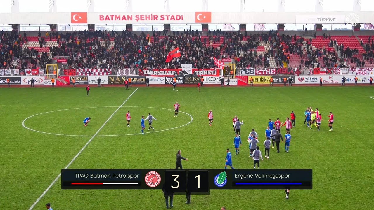TPAO BATMAN PETROLSPOR - ERGENE VELİMEŞESPOR MAÇ ÖZETİ | TFF 3.Lig 2. Grup 17. Hafta
