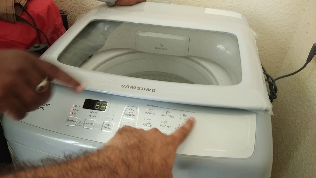 Samsung top loading diamond drum washing machine demo