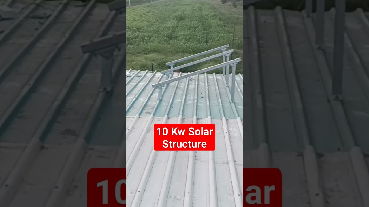 Solar Structure Tin Shed Installation 10 Kw #solar #shortvideo #status #subscribe #energy #viral