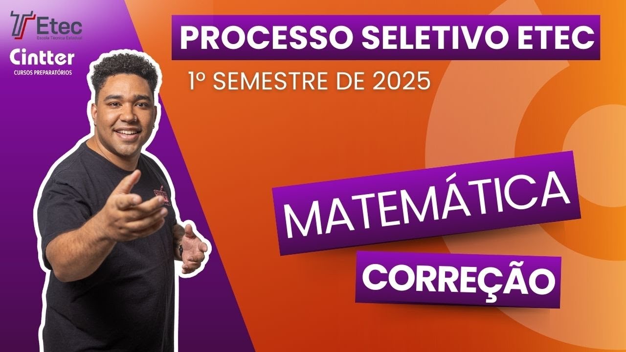 Vestibulinho ETEC 2025 - Questão 16 Corrigida (Matemática)