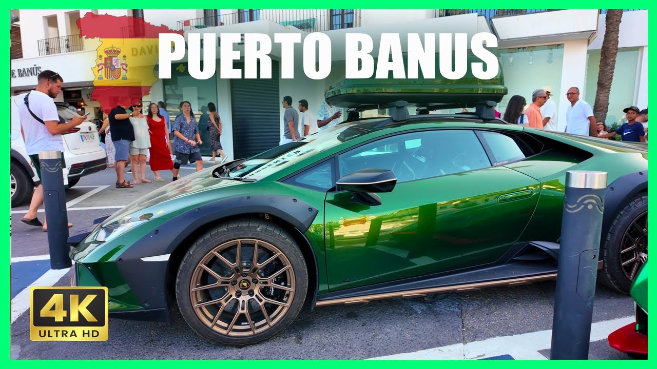 Marbella Puerto Banus Summer August Spain Travel 🇪🇸 Málaga in 4K