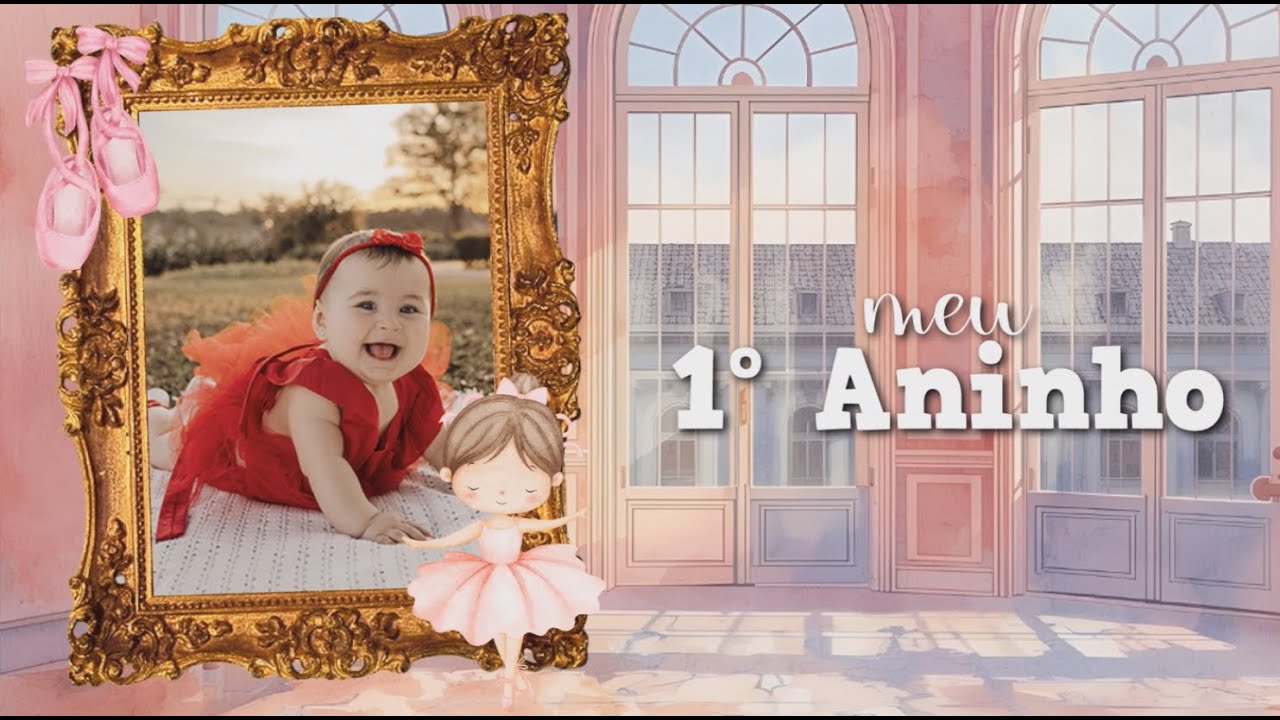 Retrospectiva Lara 1 aninho -  Tema Ballet / Bailarina Baby