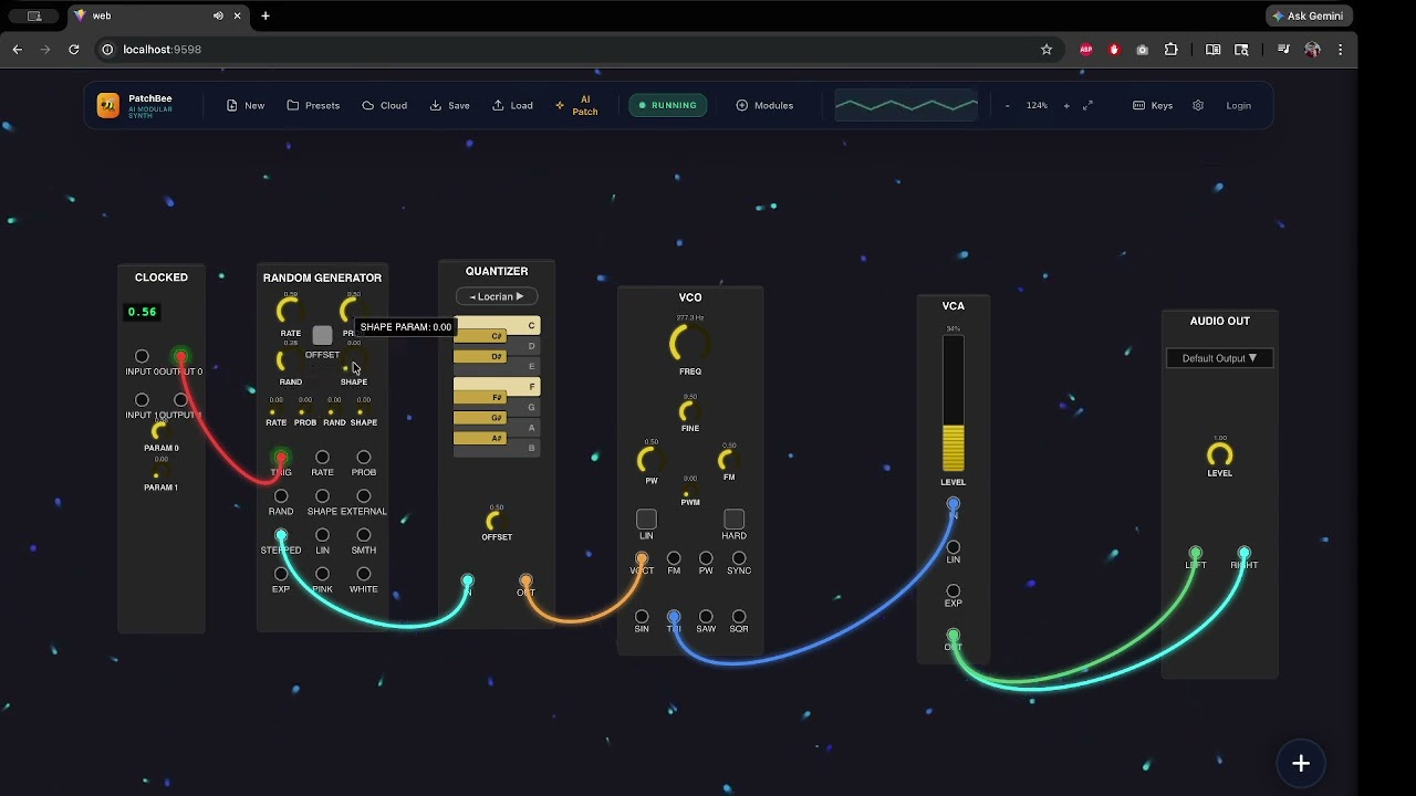 AI Modular Patch - Random VCO/Quantizer #Patchbee