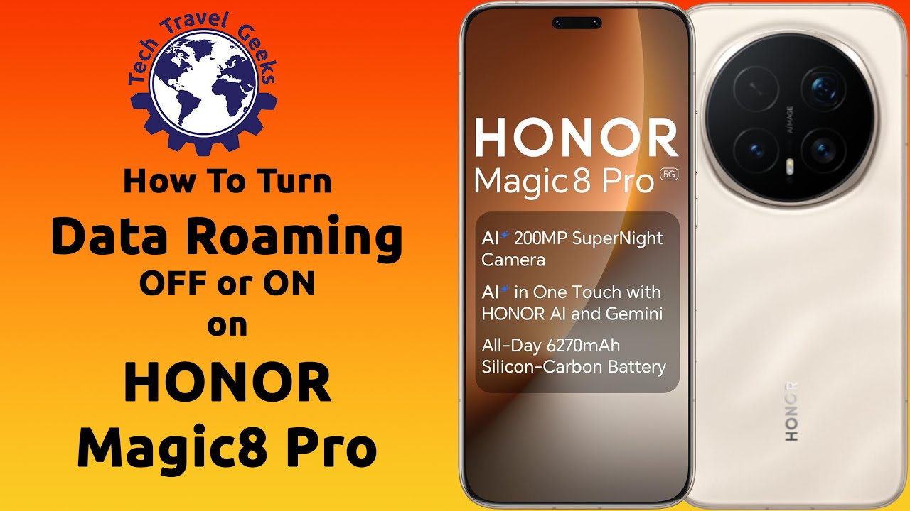 How to turn data roaming OFF or ON on the HONOR Magic8 Pro 