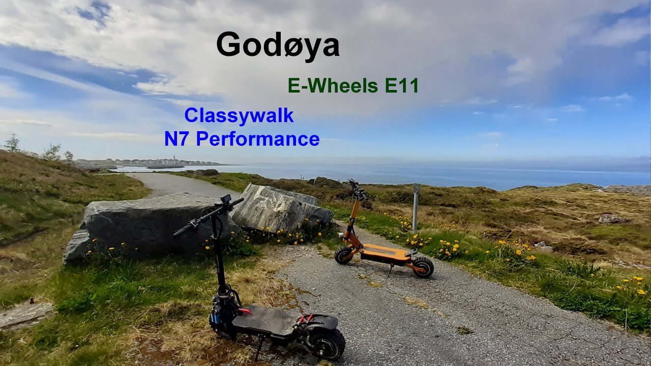 Classywalk N7 Performance og E-Wheels E11 : Godøya