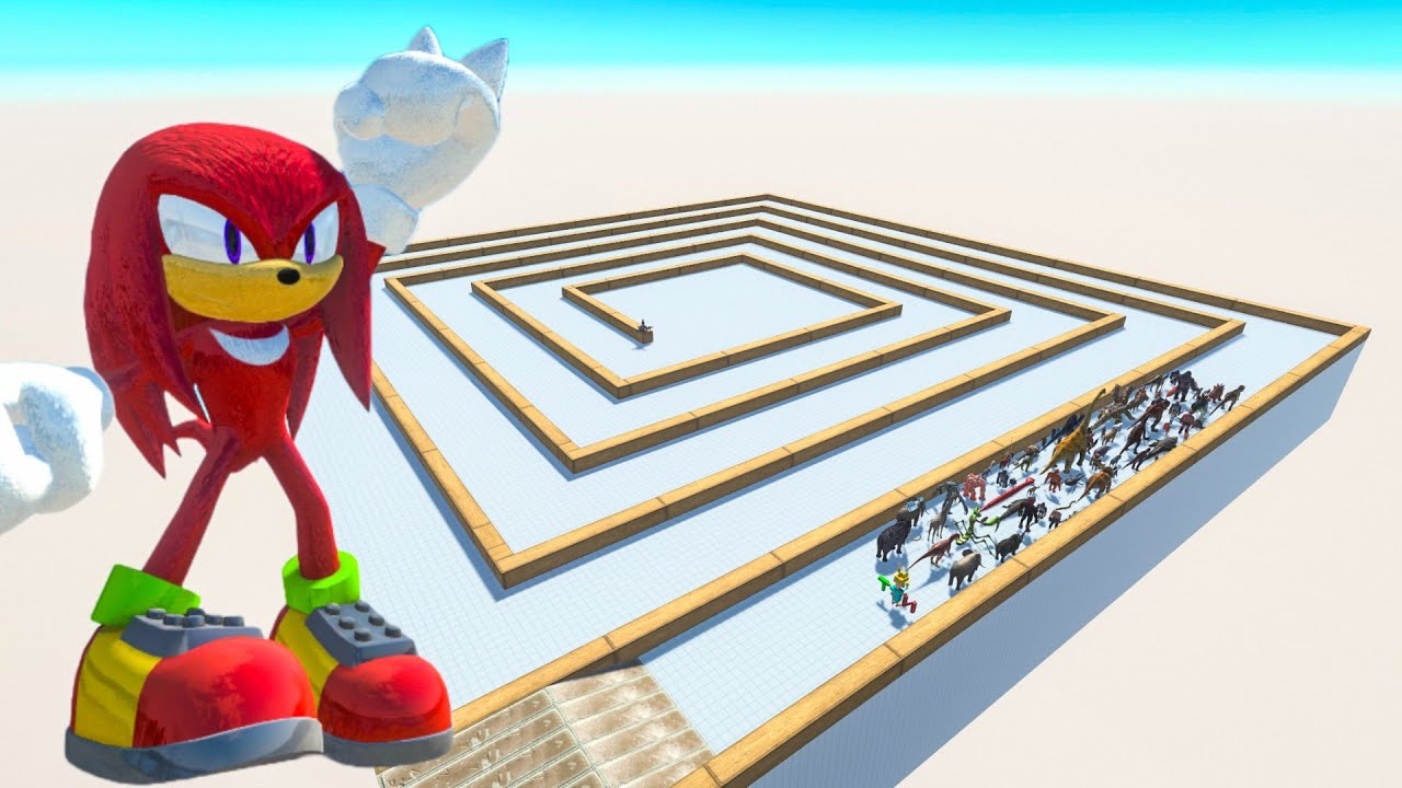 Escape From Knuckles - Last Survivor - Swirl Course | Animal Revolt Battle Simulator