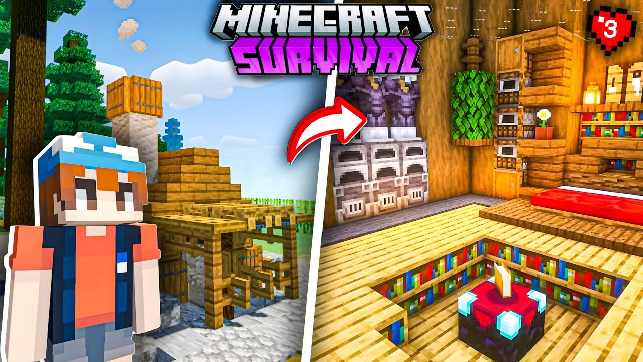 I Built a SECRET UNDERGROUND BUNKER in Minecraft Survival Series #3