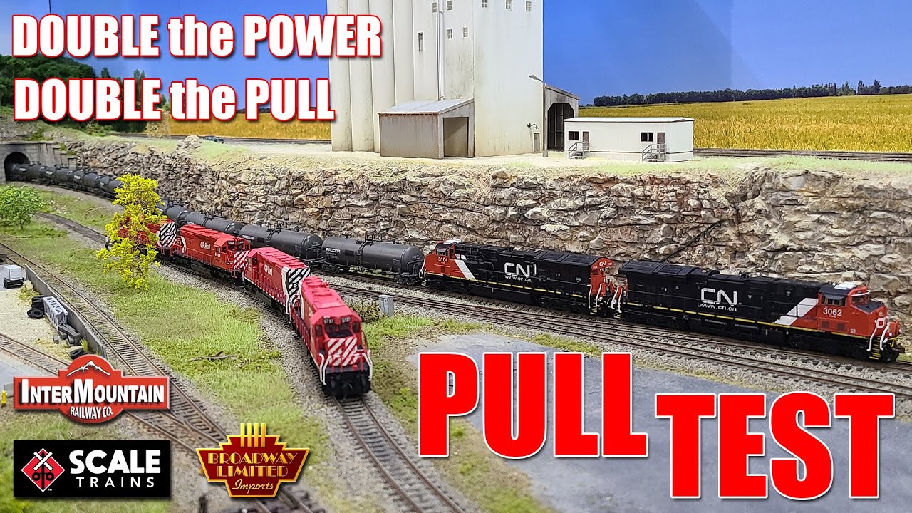 Отличный тест на тягу N Scale CONSIST! - Означает ли УДВОЕНИЕ мощности двигателя УДВОЕНИЕ ТЯГОВОЙ...