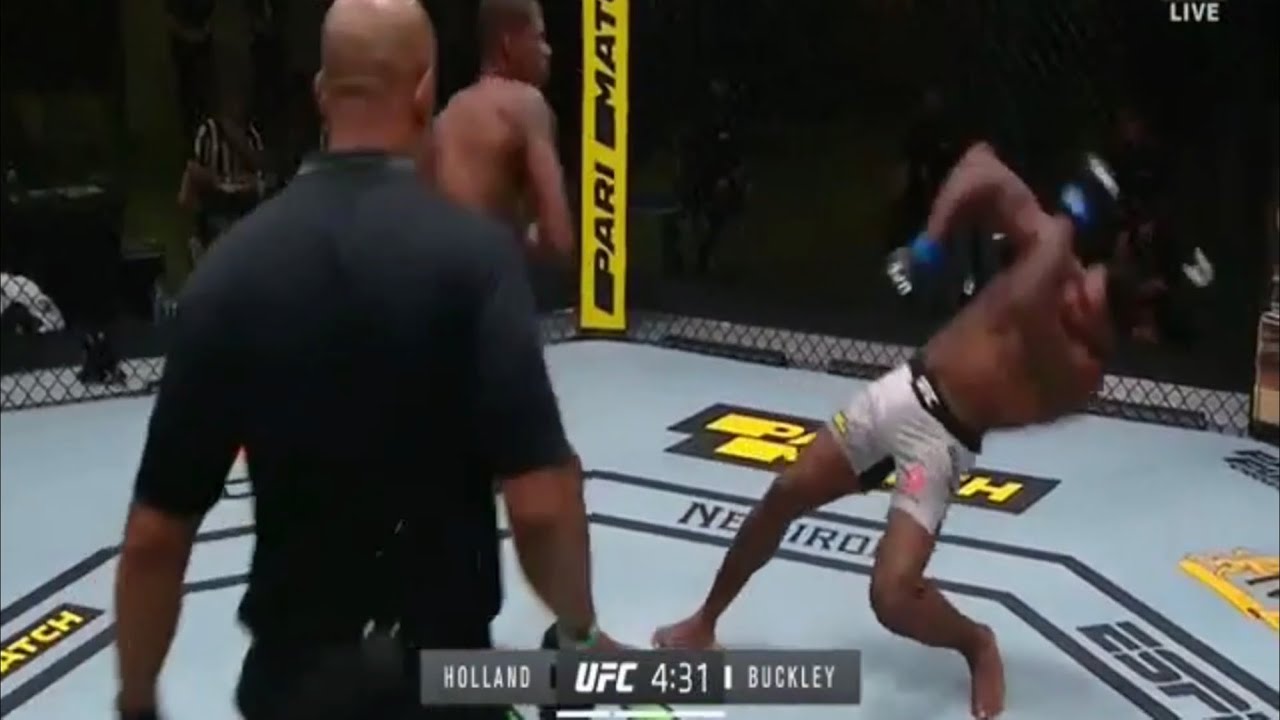 Kevin Holland vs Joaquin Buckley - Super Slow Motion Knockout