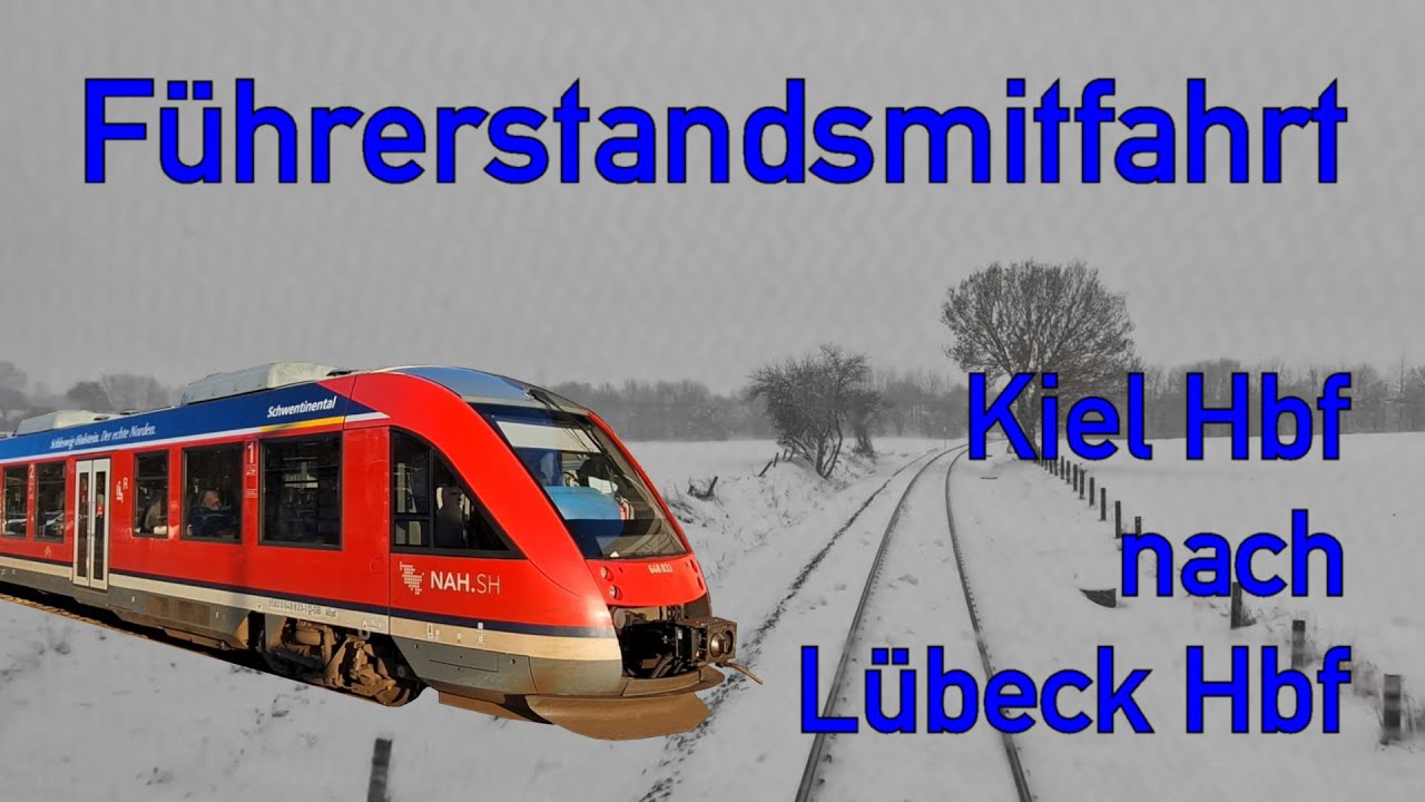 Führerstandsmitfahrt | RB 84 | Kiel - Lübeck | BR 648 (Lint 41) im Schnee