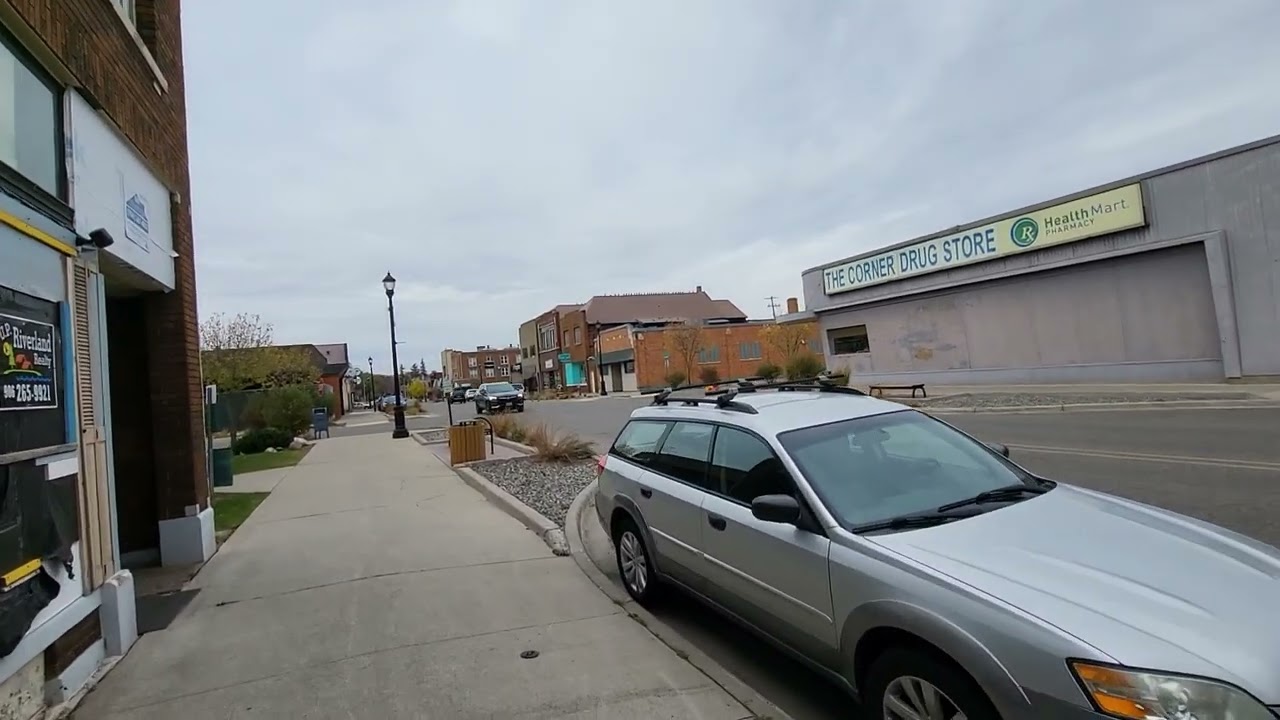 Downtown Iron River Michigan Walk