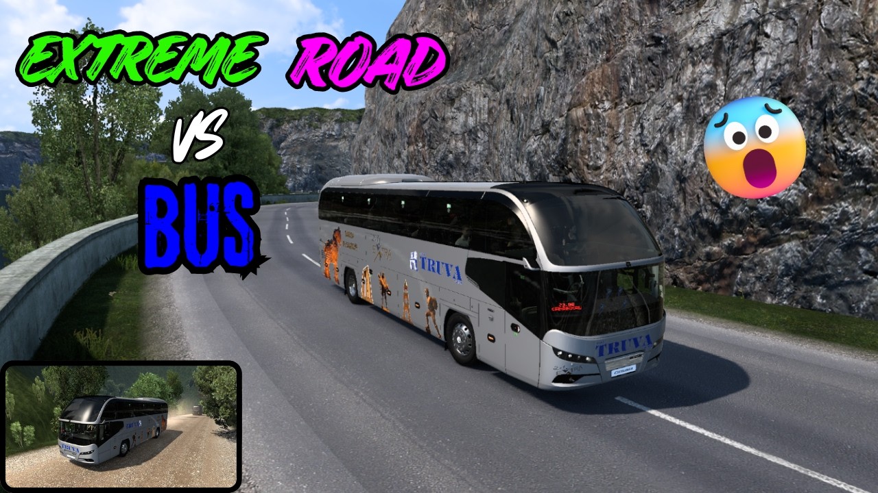 Driving The Bus on Extreme Road for over 15 hrs. 😱 Non-Stop | ETS2 |