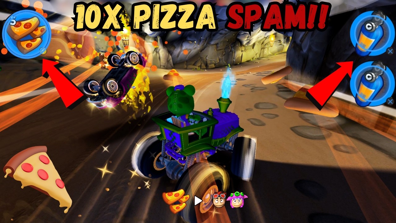 I Broke the Race Using 10x Pizza Cannon + Boost Juice �  Beach Buggy Racing 2