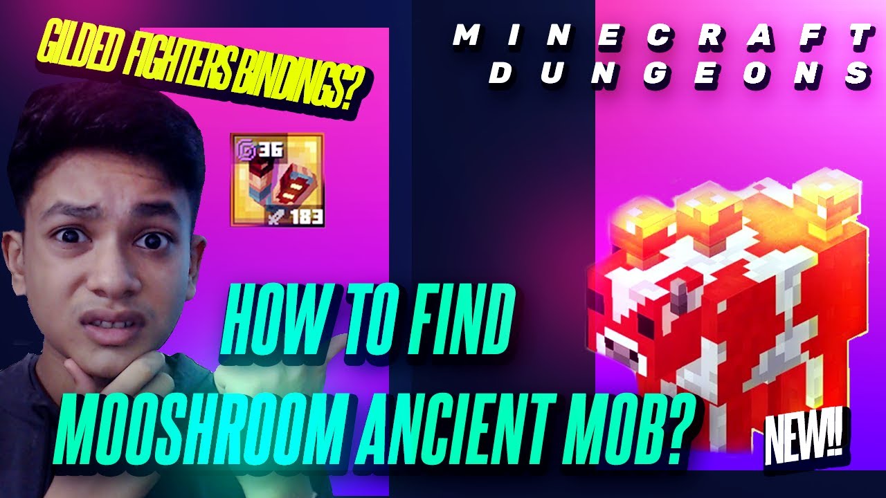 How to find Mooshroom Ancient mob in minecraft dungeons (Gilded Fighters bindings?)