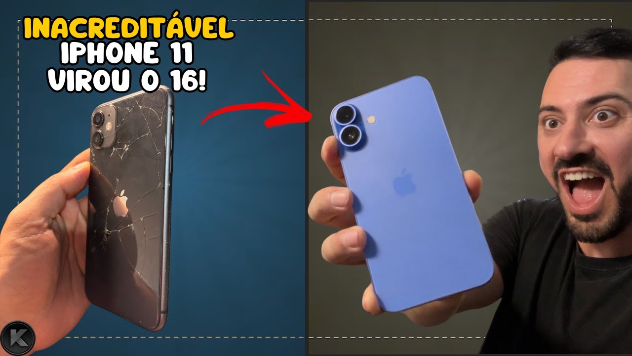 Transformei meu iPhone 11 velho em um iPhone 16 novo !