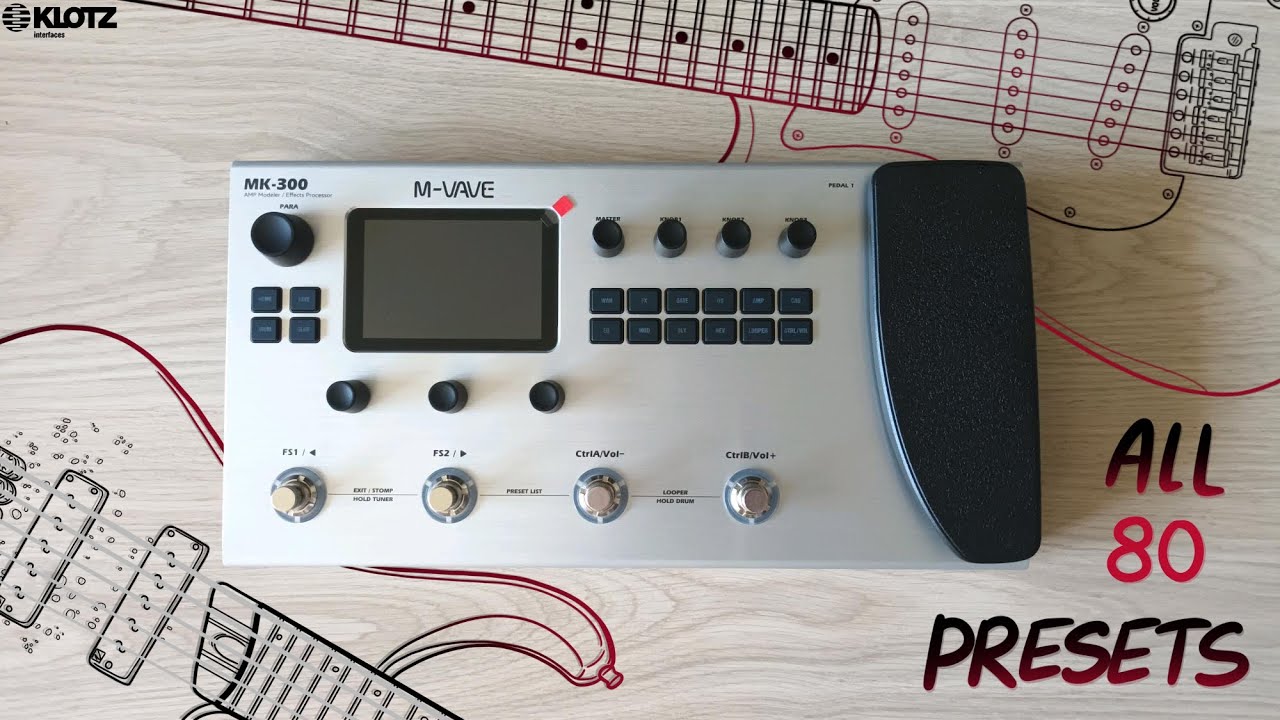 M-VAVE MK-300 demo & review | ALL 80 presets guitar & bass | Battery + THOUSANDS of amps profiles