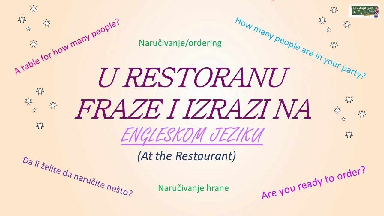 U restoranu | Fraze i izrazi na engleskom jeziku | At the Restaurant