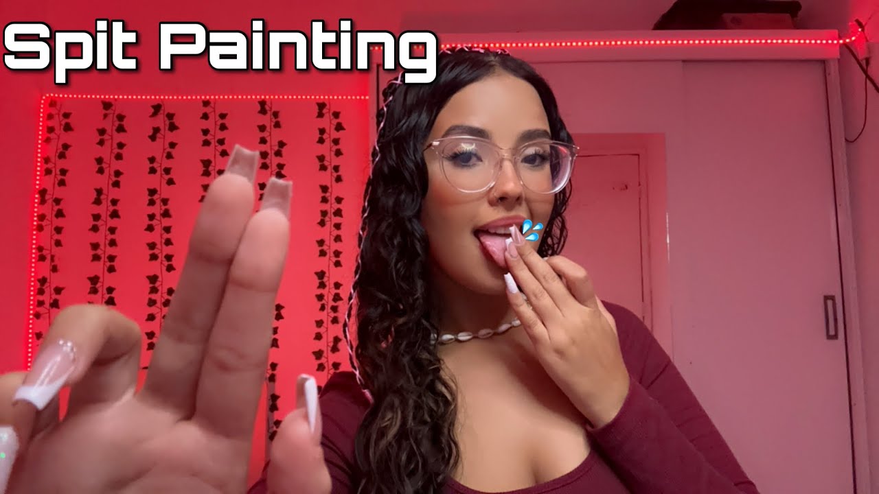 ASMR - 1H INTENSE SPIT PAINTING YOUR FACE 🤤💦 | wet mouth sounds
