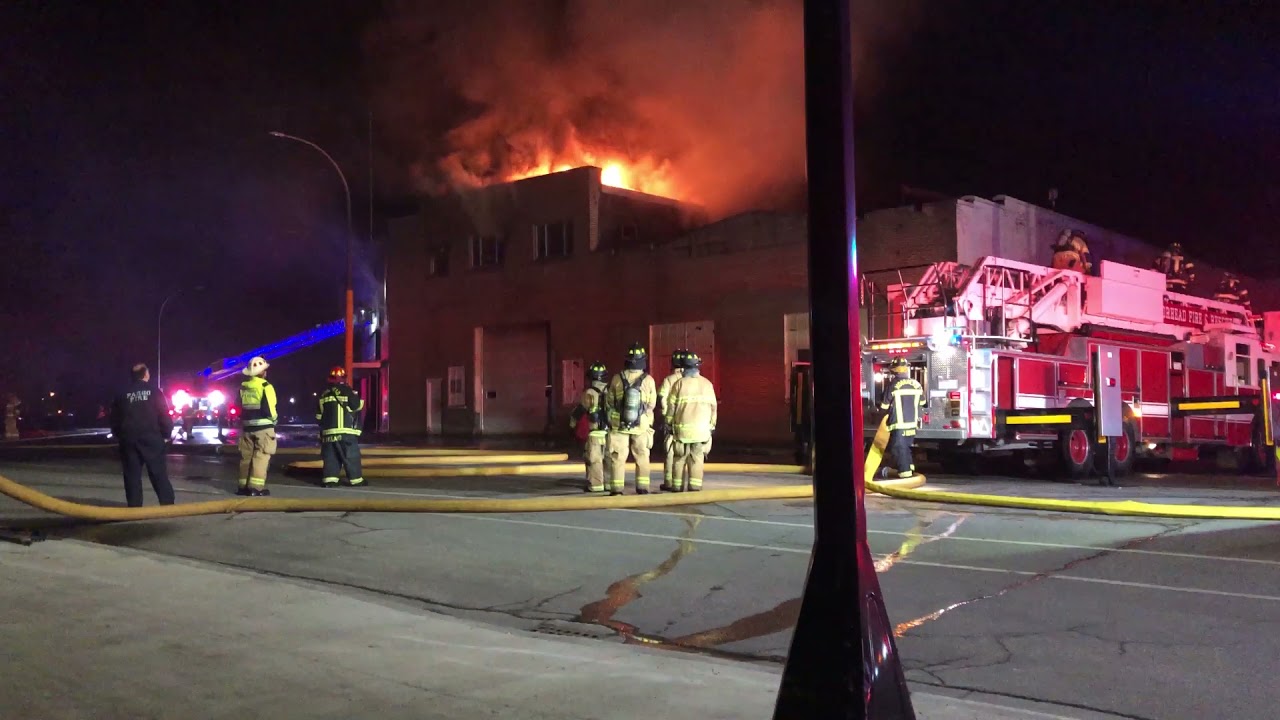 Downtown Fire at Former Mid-America Steel Building