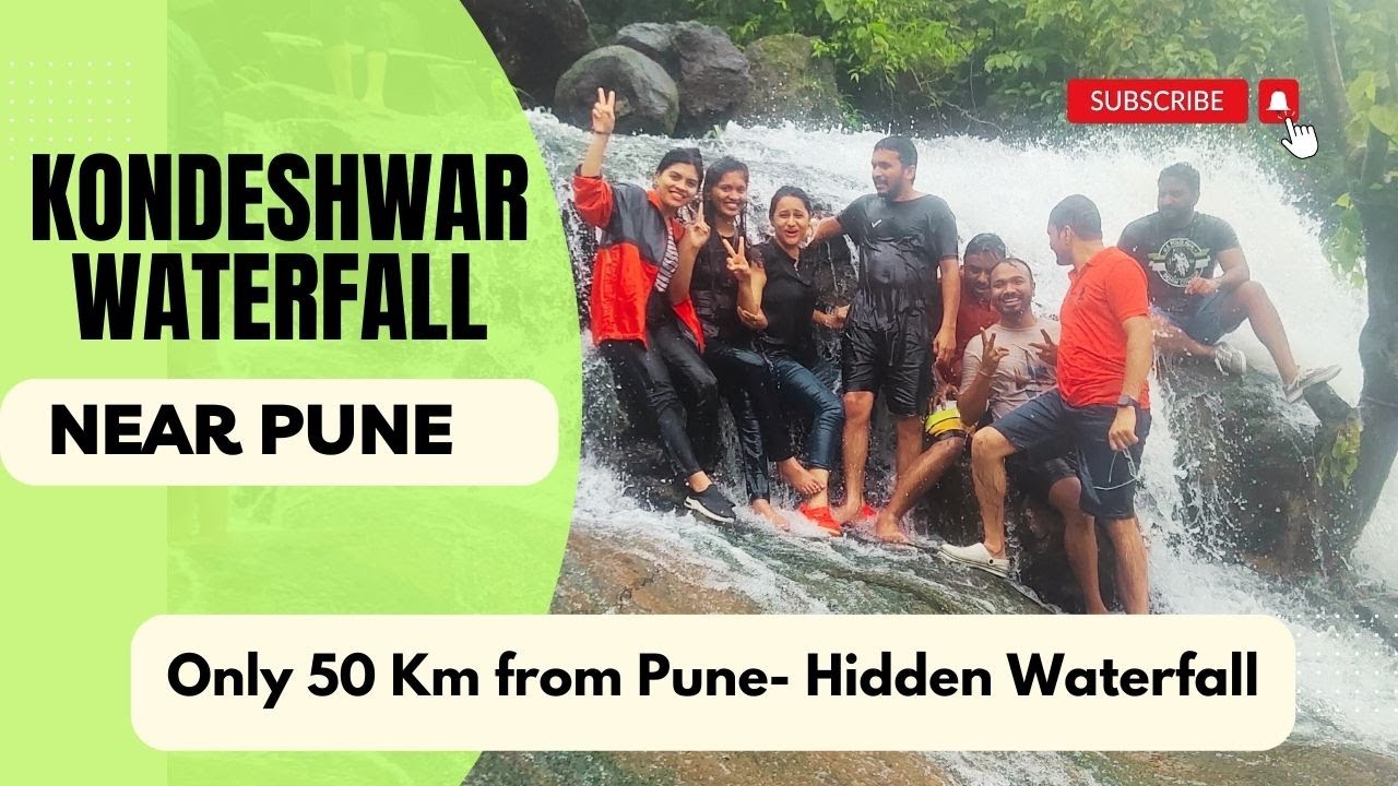 Kondeshwar shivmandir and waterfall #waterfall #waterfallnearpune #mansoonseason #waterfallnearpune