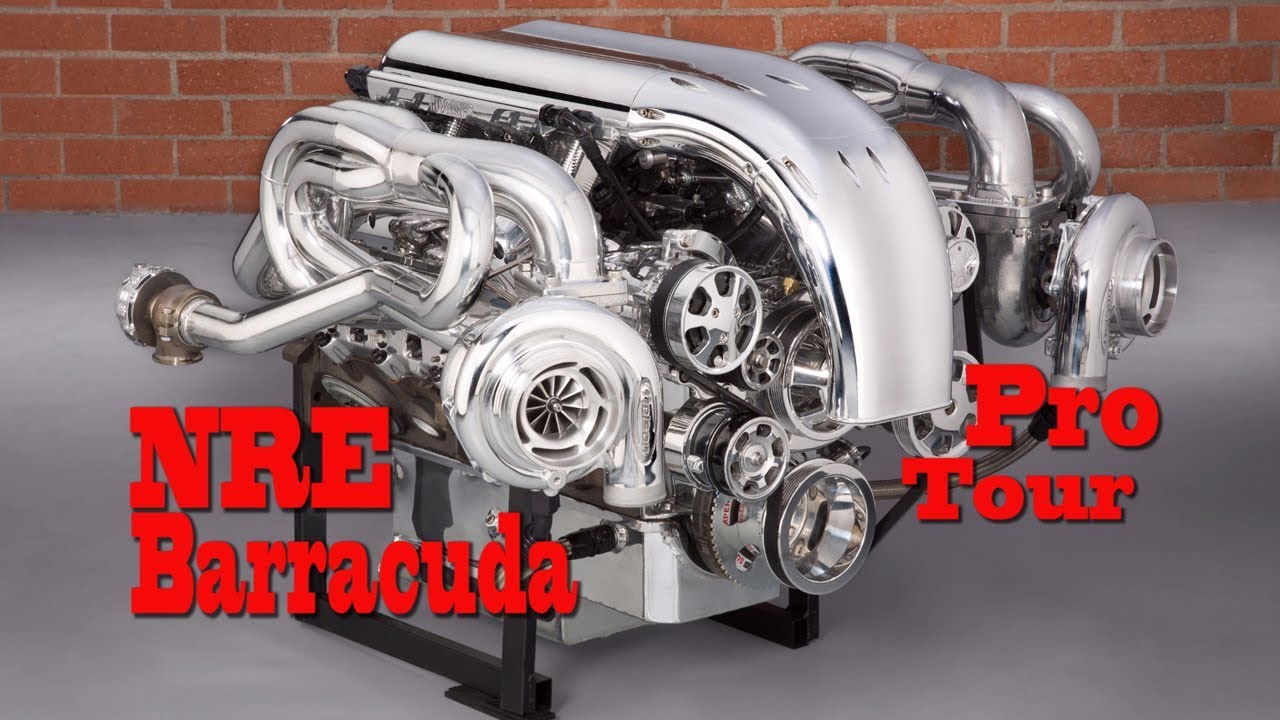 Единственный в своём роде 1100-сильный NRE TT Pro Touring Barracuda. ​​Прекрасный малоблочный дви...