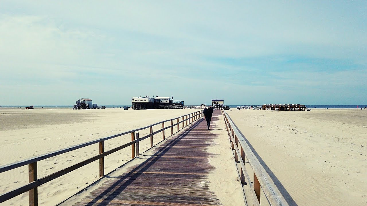 Sankt Peter Ording. Der schöne Strand der Nordseeküste. Schleswig Holstein ReiseVlog