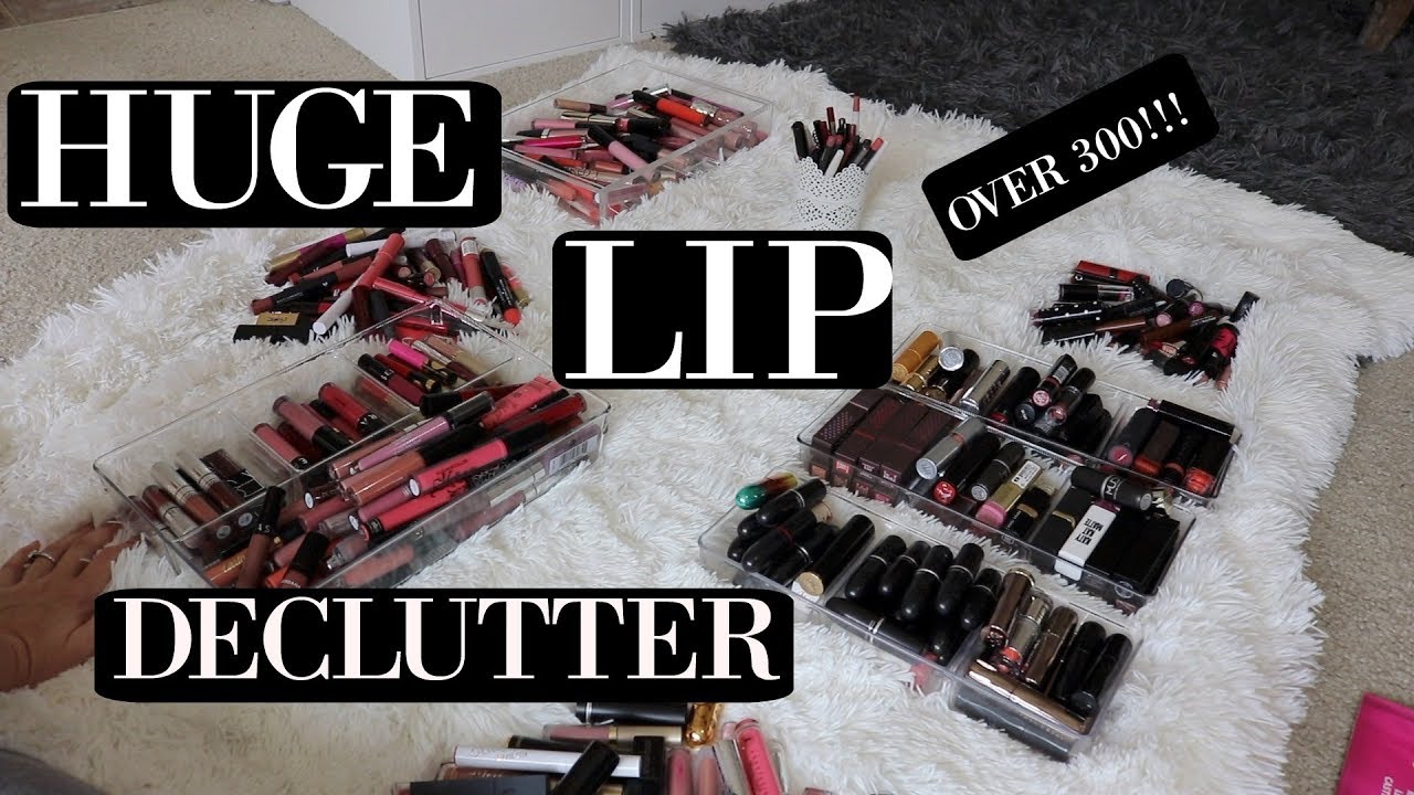 Lippie Declutter Over 300 Lip Products! Part 1
