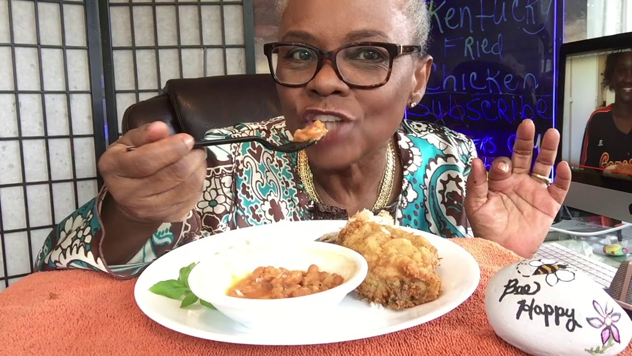HOMEMADE PORK AND BEANS AND KENTUCKY FRIED CHICKEN