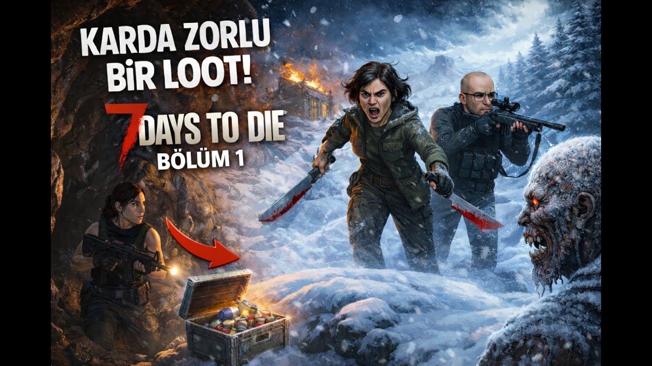 İlk video - Karlı bölgede loot | 7 Days To Die #1