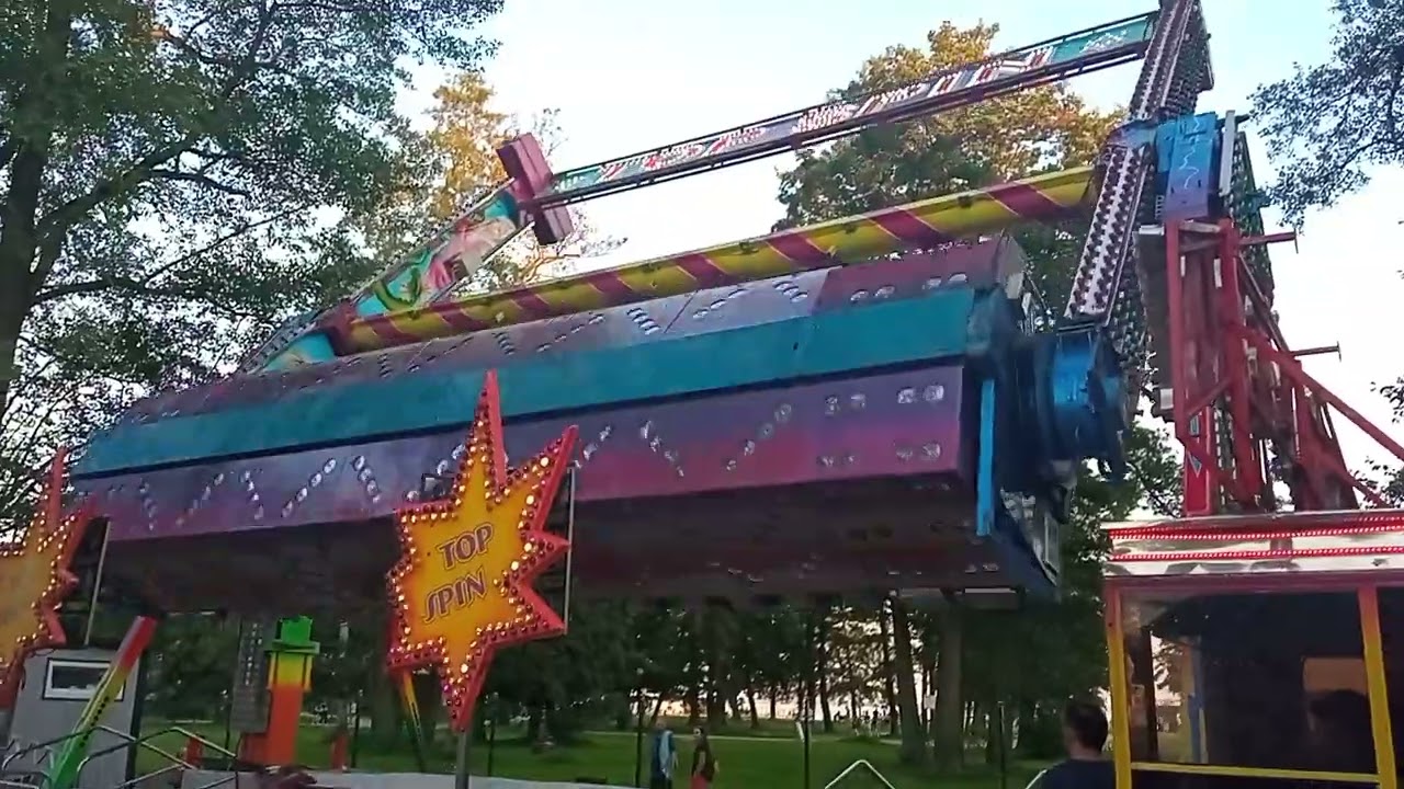Lunapark Bajka Giżycko Top Spin 2022 [OFFRIDE] (Northern Amusements Rolling Thunder,Top Spin)