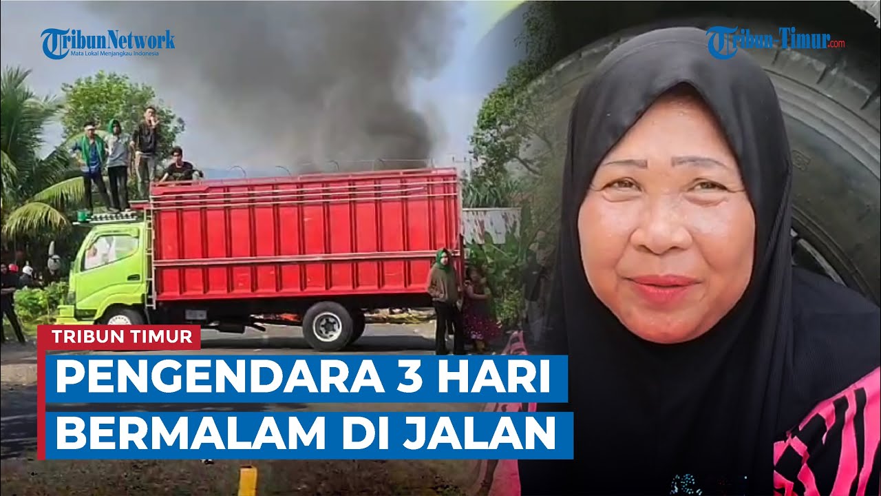 Jalan Trans Sulawesi Diblokade Demonstran DOB Luwu Raya-Luwu Tengah Hampir 60 Jam