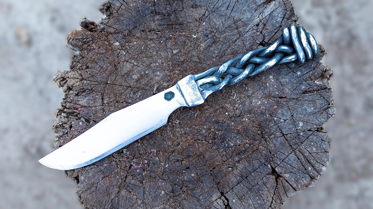 Forging a Knife. Braided handle