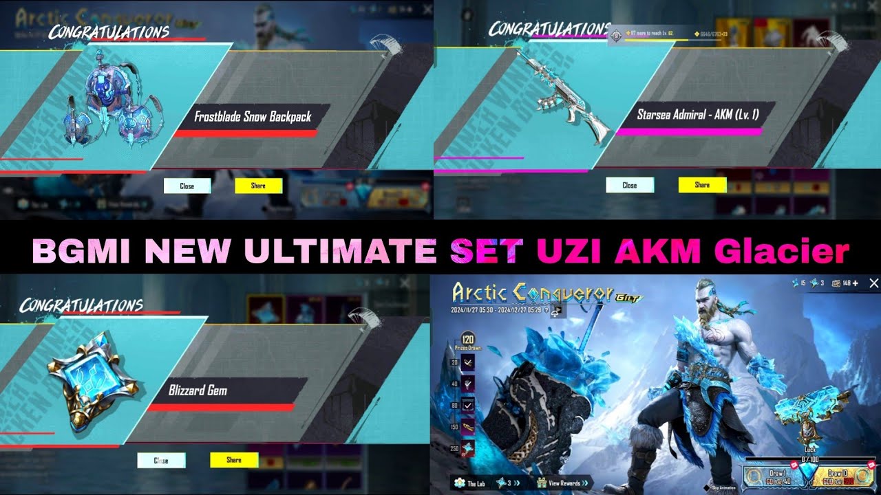 New Uzi Glacier & Admiral Akm new Ultimate crate opening // uzi glacier crate opening upgrade gun