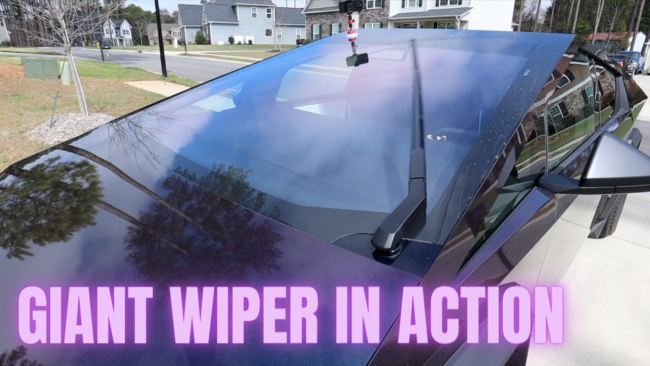 Tesla CyberTruck Wiper in Action - Slow-MO