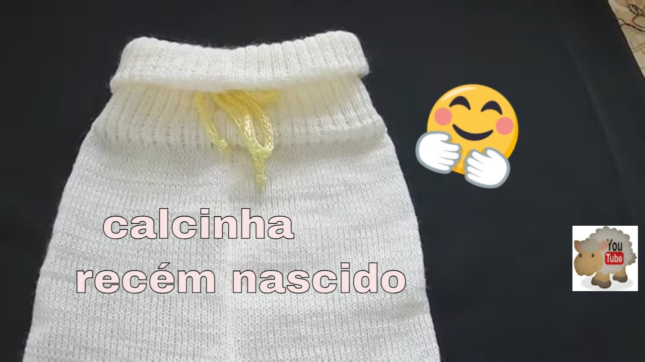 calça recém nascido feita em máquina de tricô