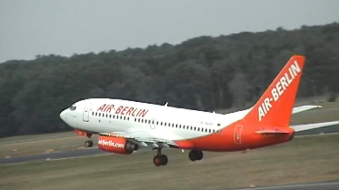 Air Berlin Boeing 737-700 takes off from Berlin-Tegel 