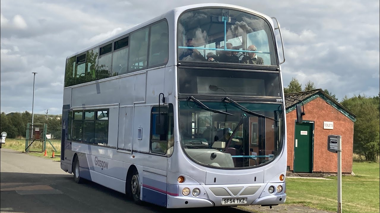 Preserved First Glasgow volvo B7TL 32615 (SF54 TKZ) Scottish vintage bus museum shuttle (Thrash)