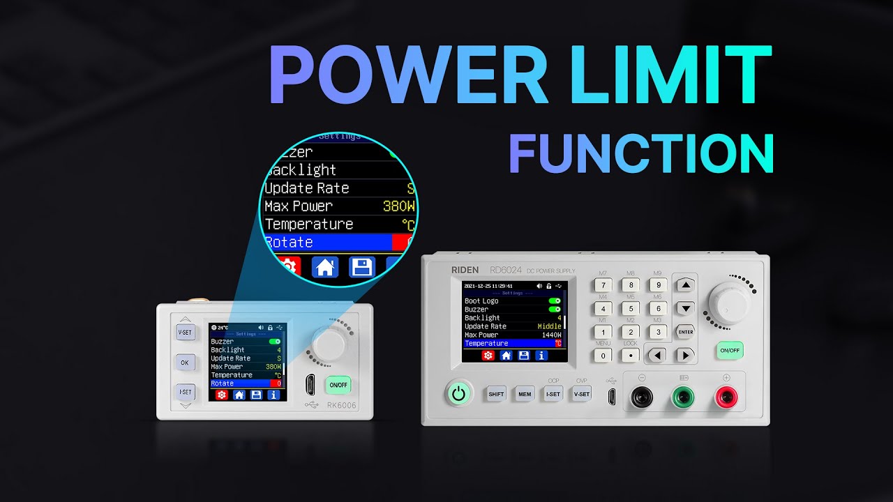 Power limit function of RD power supply and RK power supply RD6024 RK6006 RD6018 RD6012