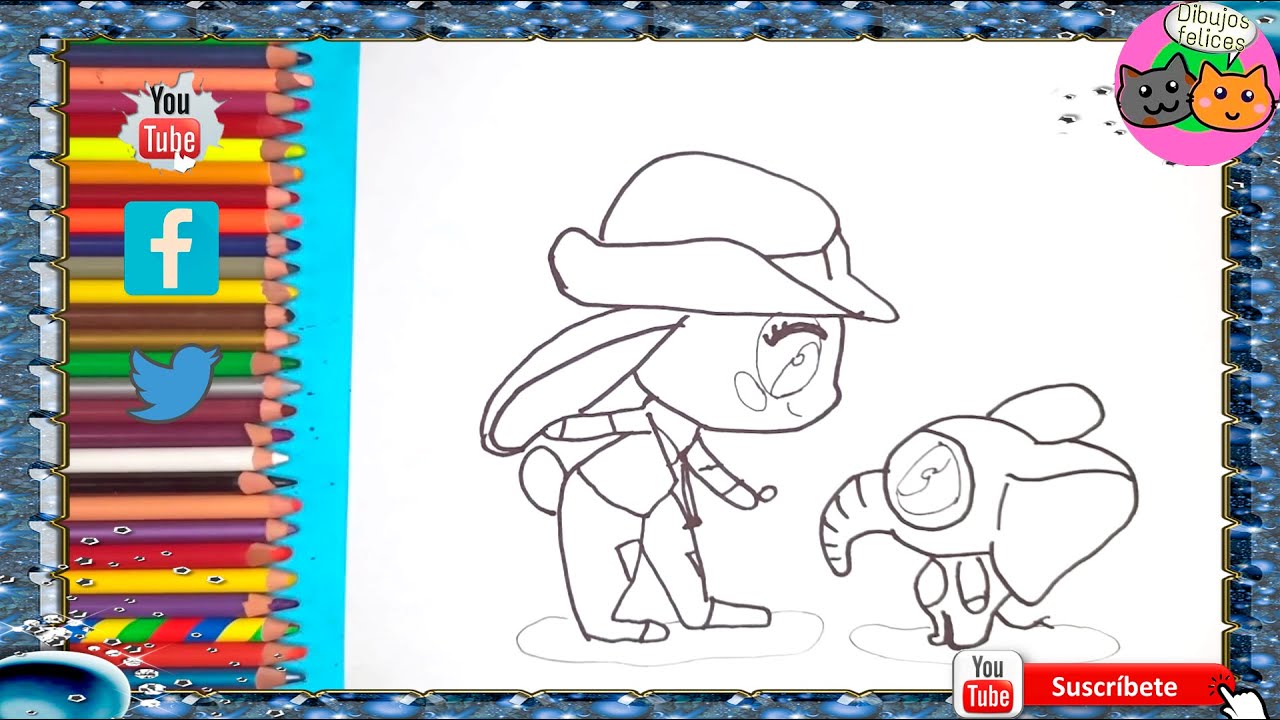 C&oacute;mo dibujar a Judy Hoobs de la pel&iacute;cula de Zootopia Dibujos Felices