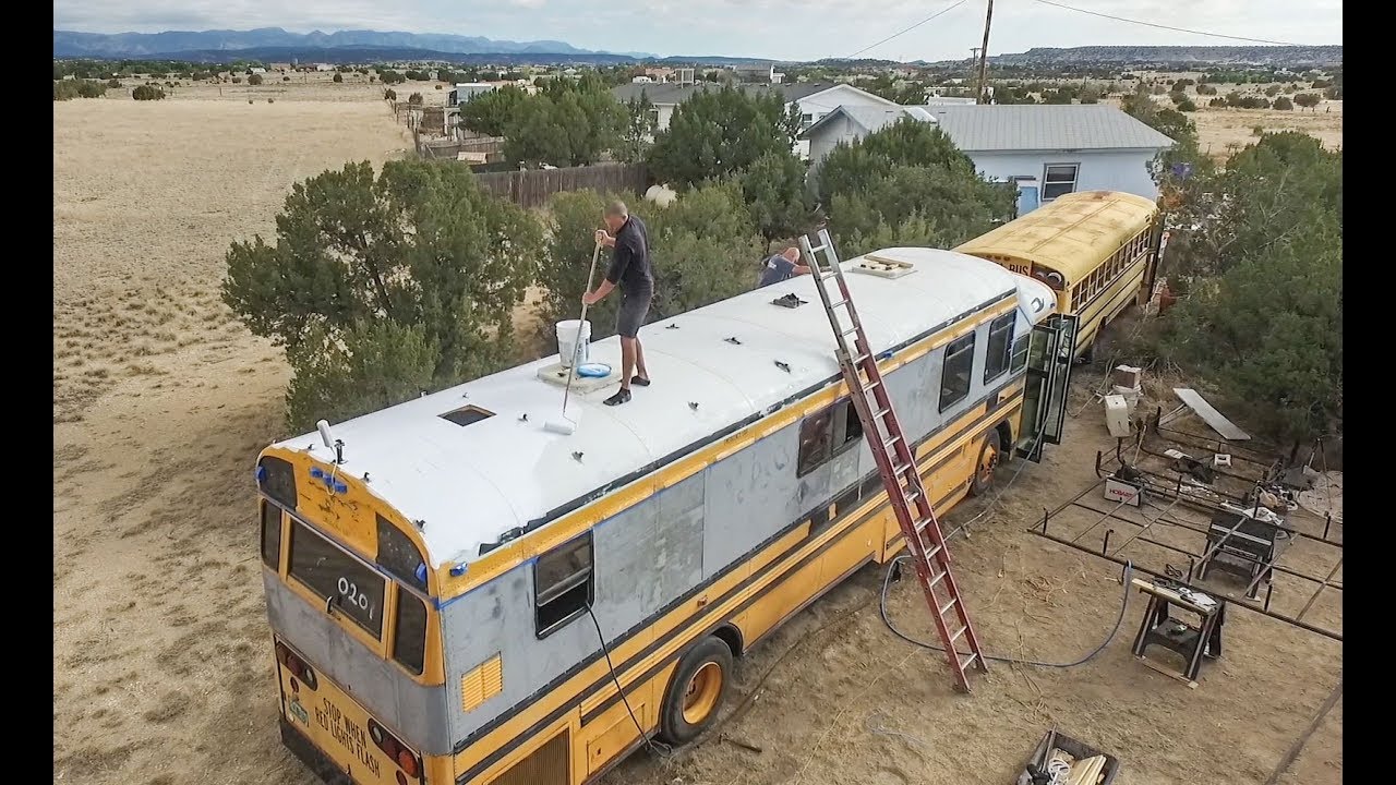 Skoolie Silicone Roof Sealant ~ Designing Roof Deck Folding Sides